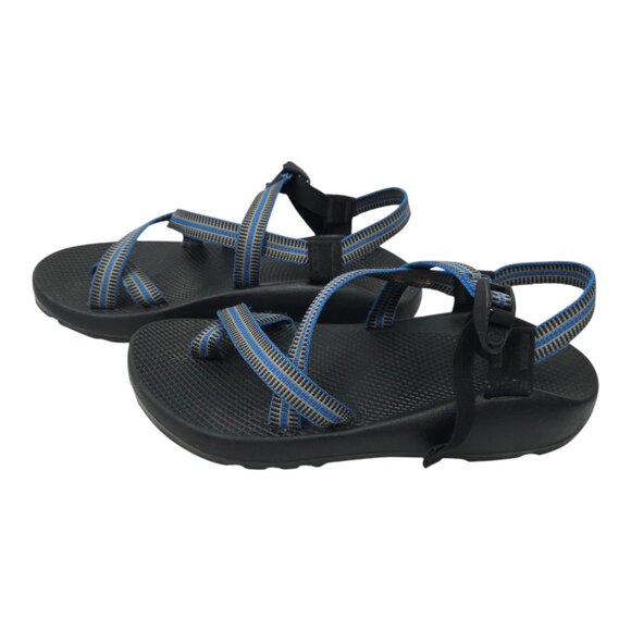 Chaco Sport Z1 Sandals Mens Size 12 Hiking Toe Loop Blue Vibram Sole Buckle